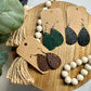 Wooden Teardrop Earrings