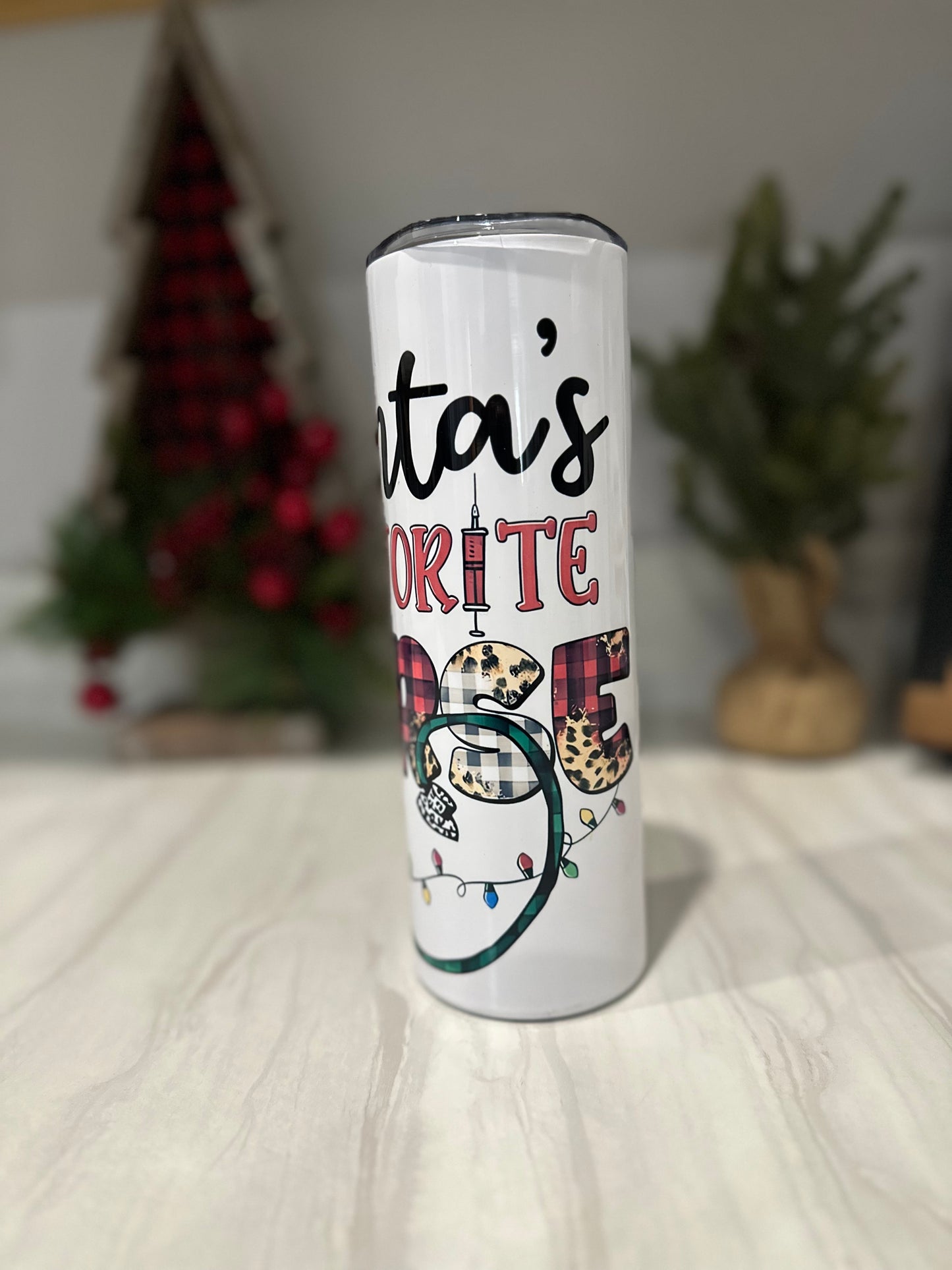 Santas Favorite Nurse 20oz Tumbler