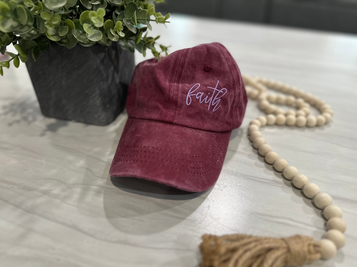 Faith/Blessed Embroidered Hat