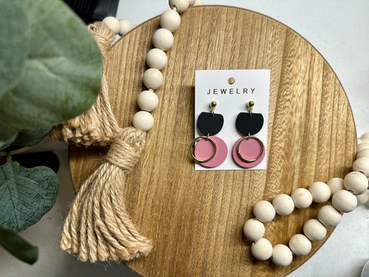 Geo Circle Earrings