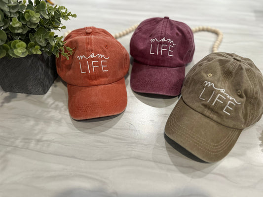 Mom Life Embroidered Hat