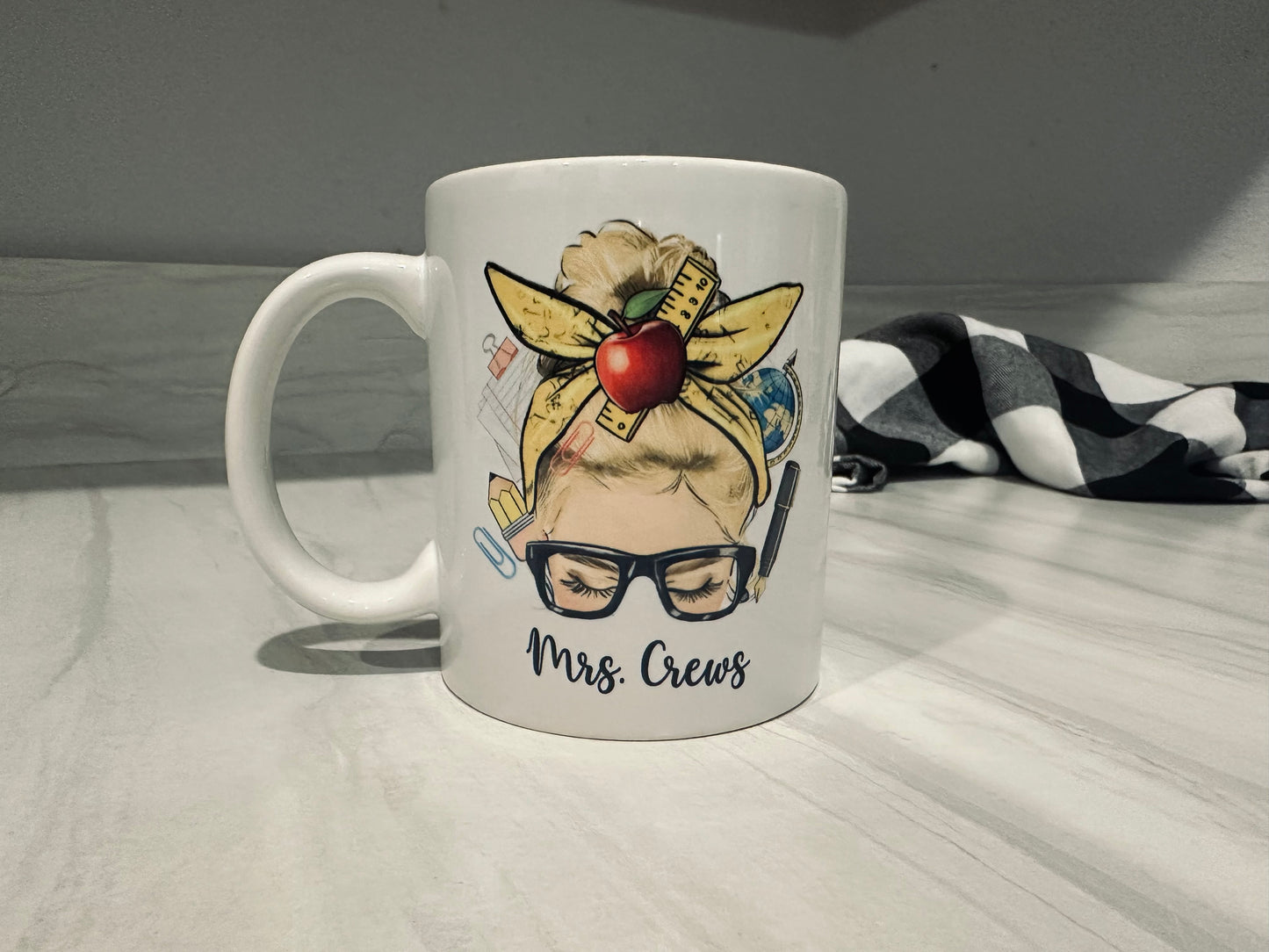 Teacher Messy Bun Mug