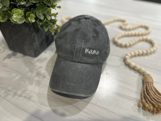 Mama Embroidered Hat (left side)