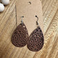 Wooden Teardrop Earrings