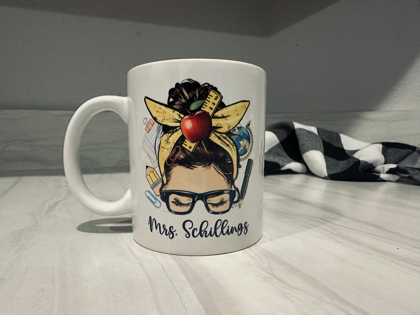 Teacher Messy Bun Mug