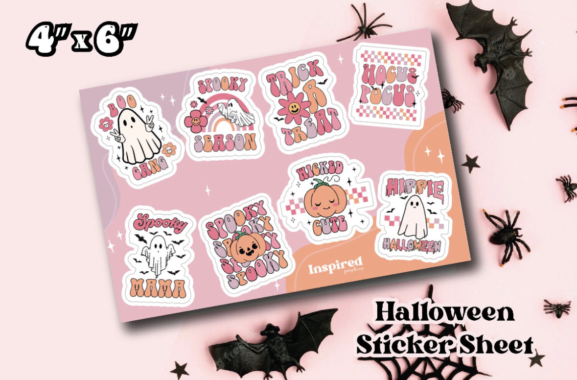 Retro Halloween Sticker Sheet