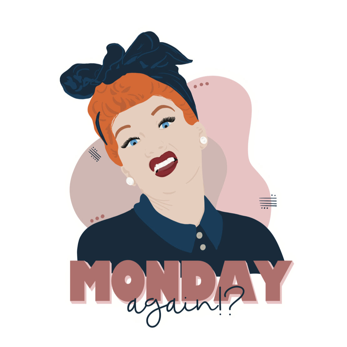 Lucille Ball Monday Sticker