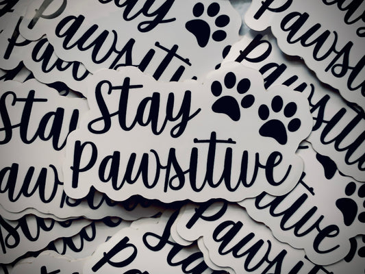 Stay Pawsitive Sticker