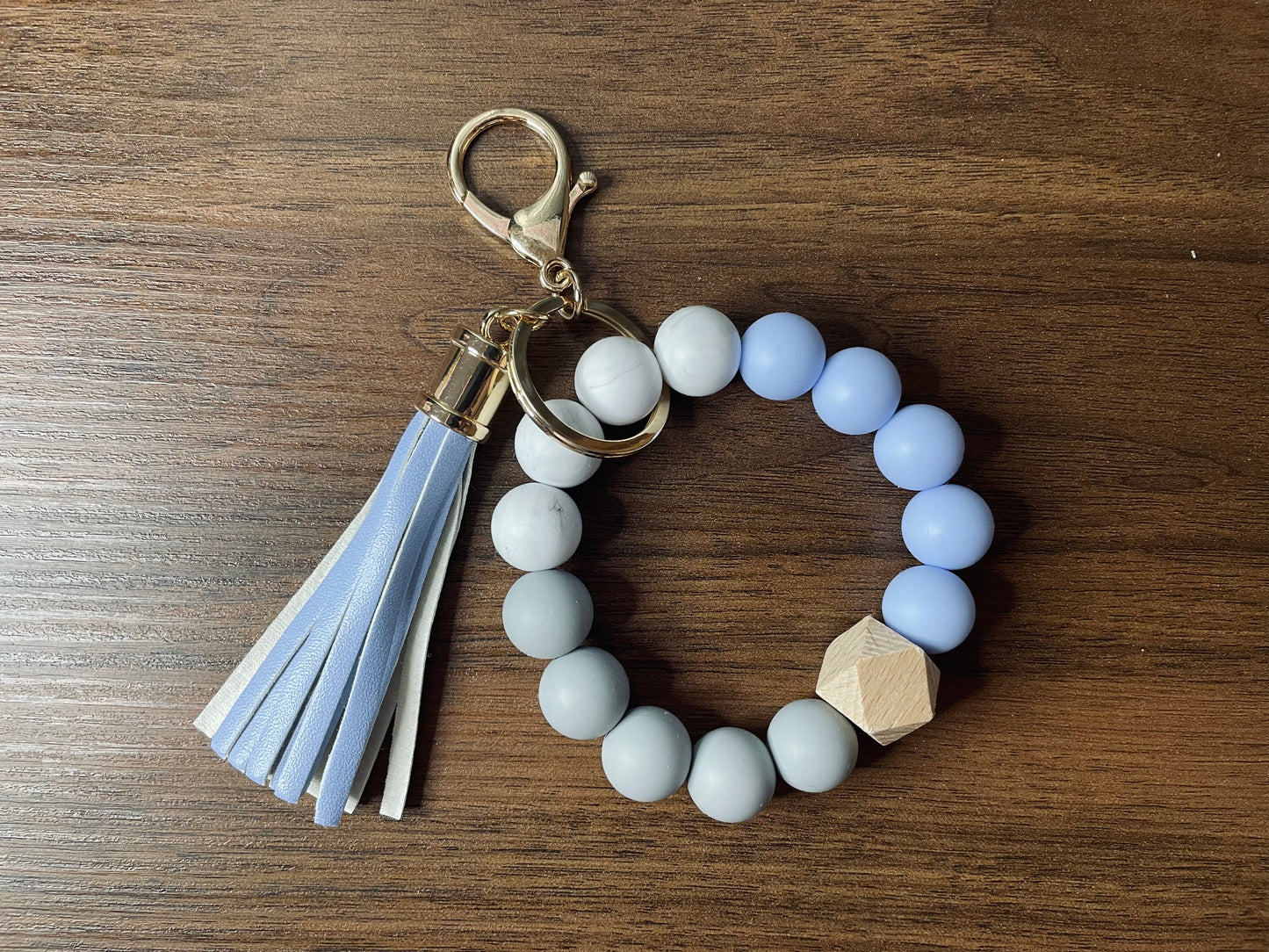 Silicone Bead Keychain Wristlet