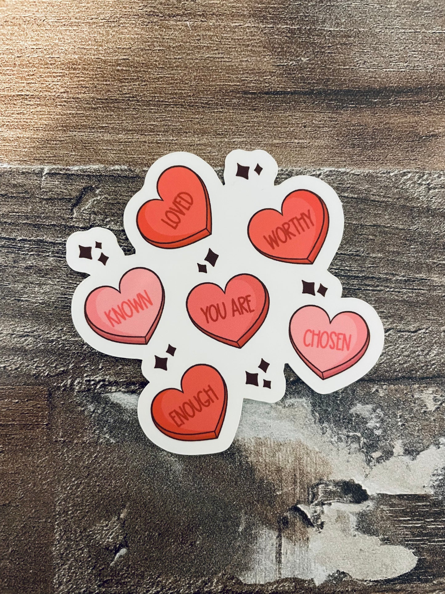 Conversation Hearts Sticker