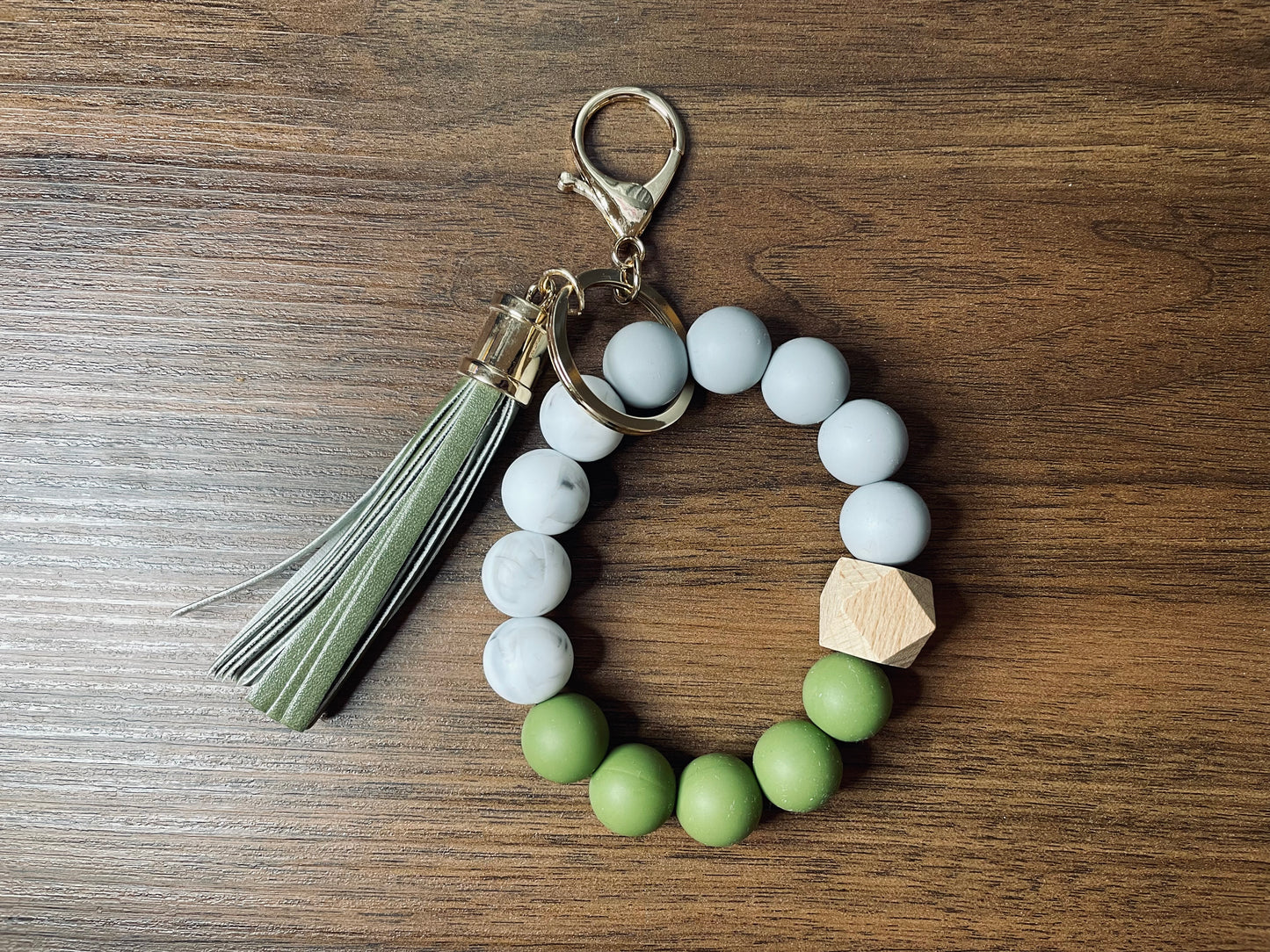 Silicone Bead Keychain Wristlet