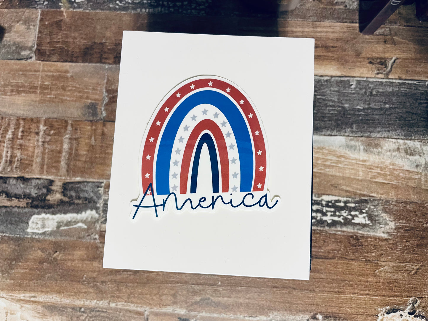 America Rainbow Sticker