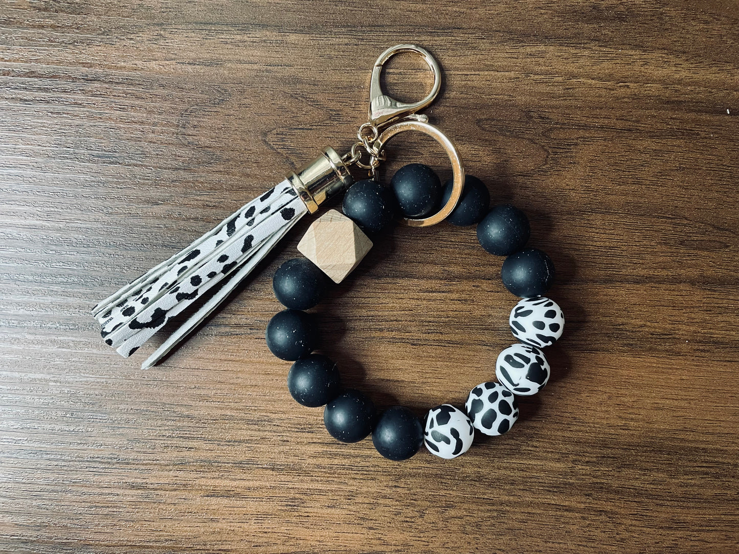 Silicone Bead Keychain Wristlet