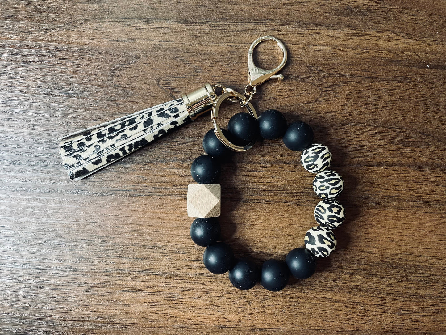 Silicone Bead Keychain Wristlet