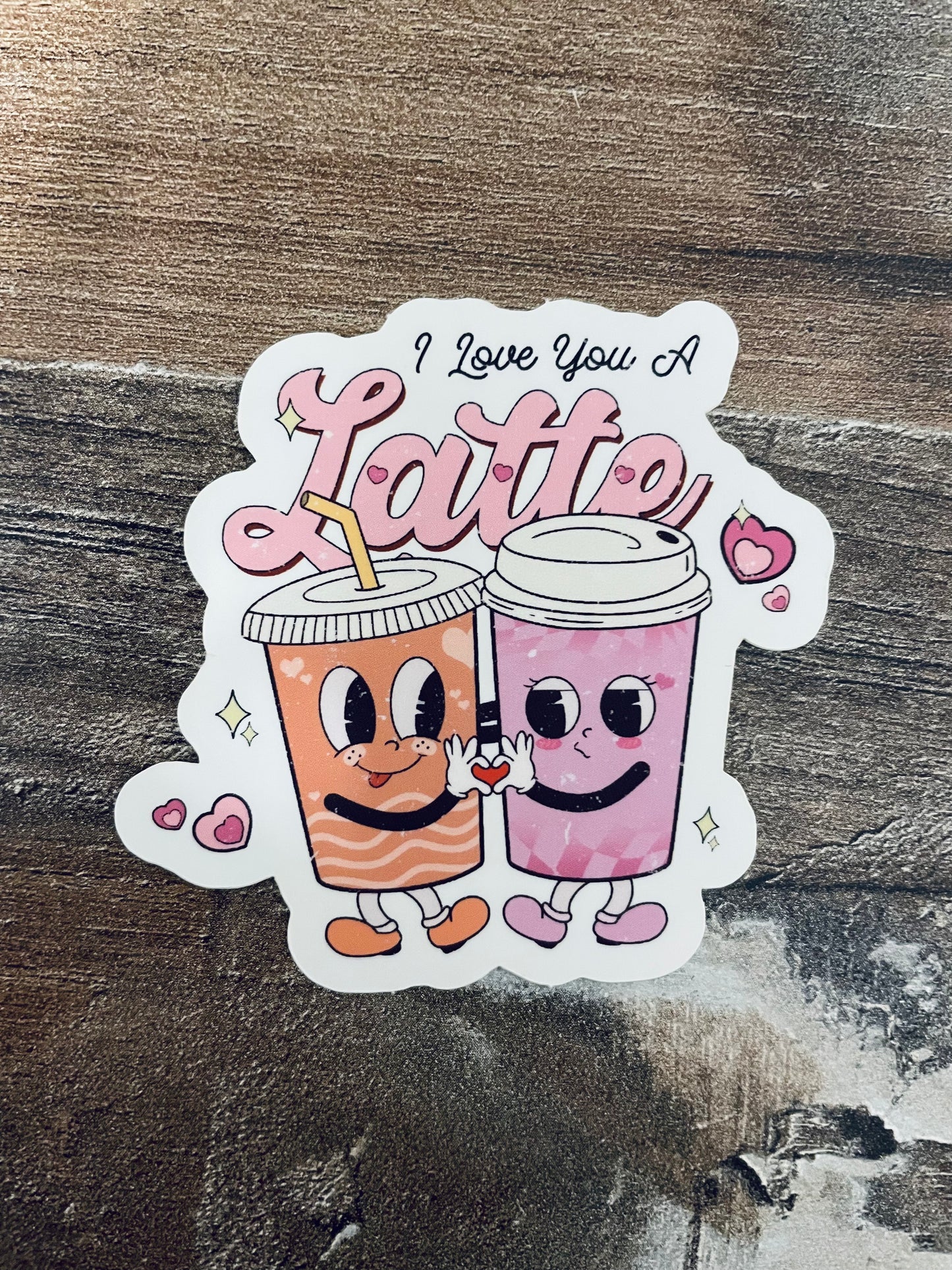 Love You Latte Sticker